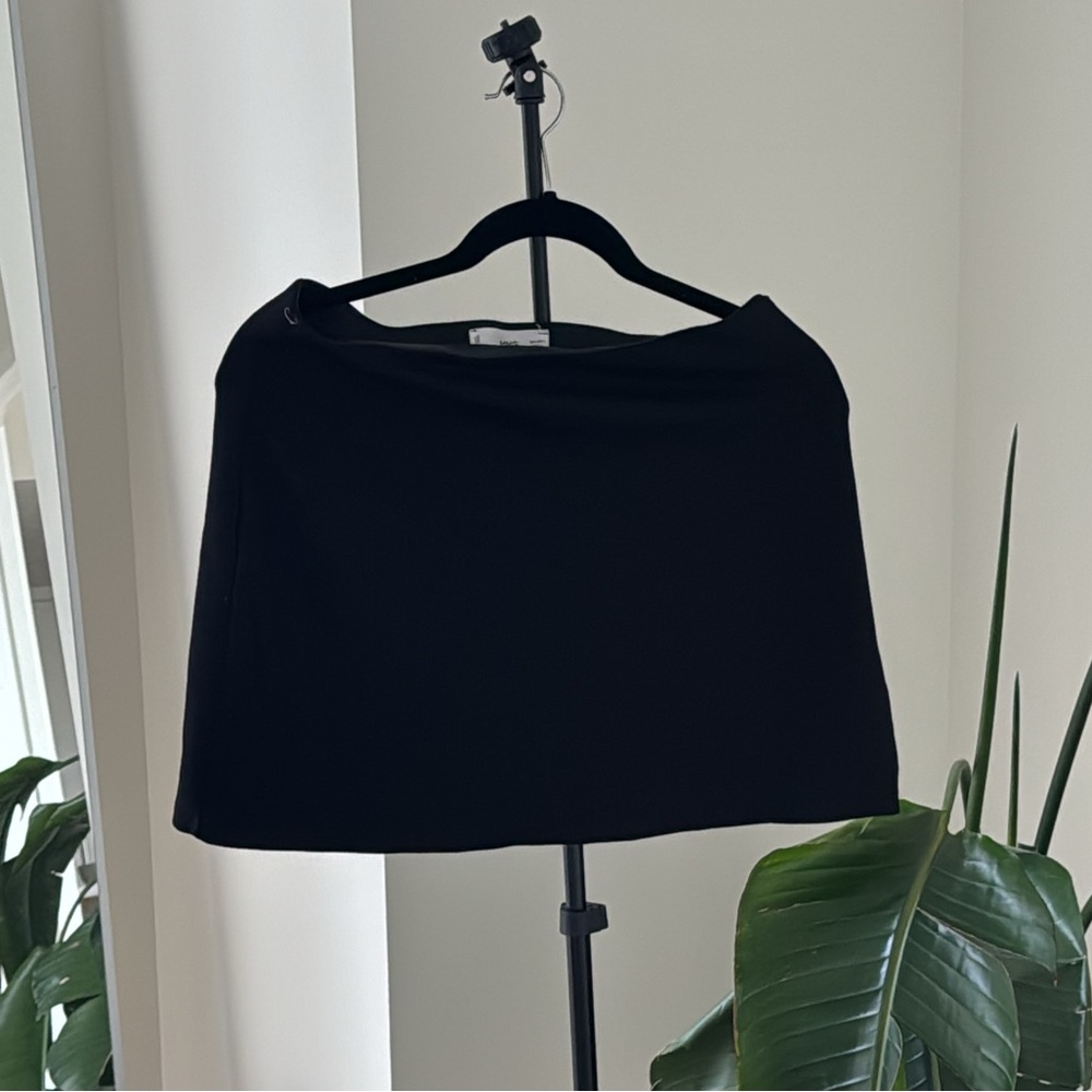 Mango Plain Black Mini Skirt